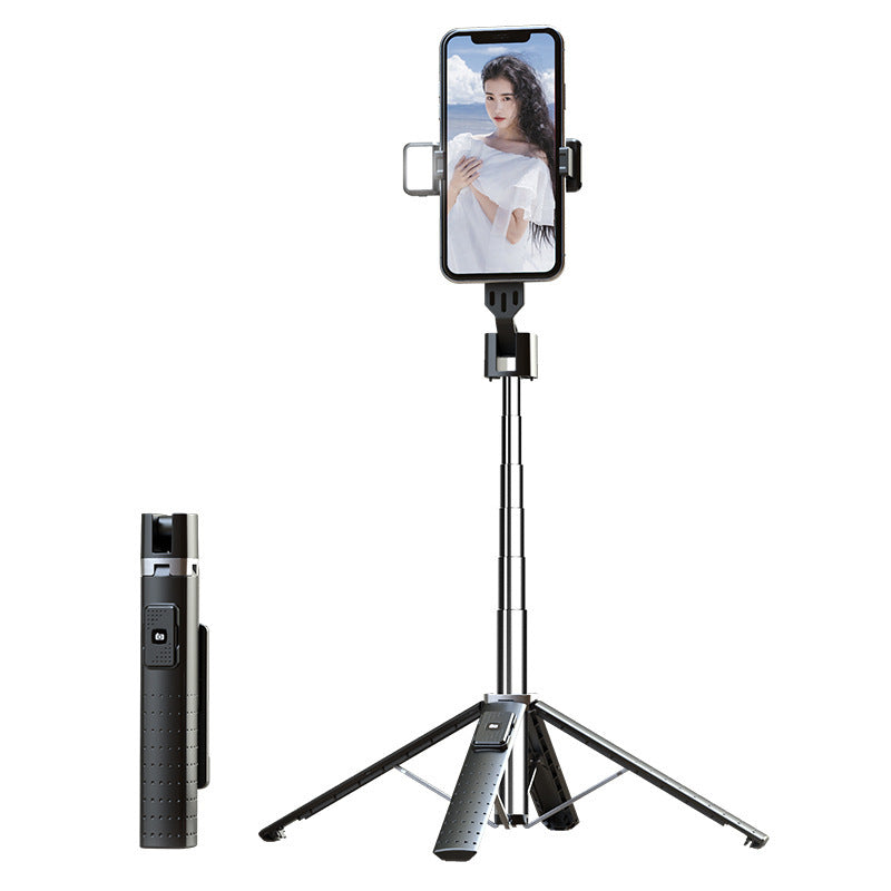 Bluetooth Selfie Stick with Dual Lights and Stable Quadrupod