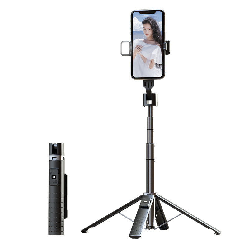 Bluetooth Selfie Stick with Dual Lights and Stable Quadrupod