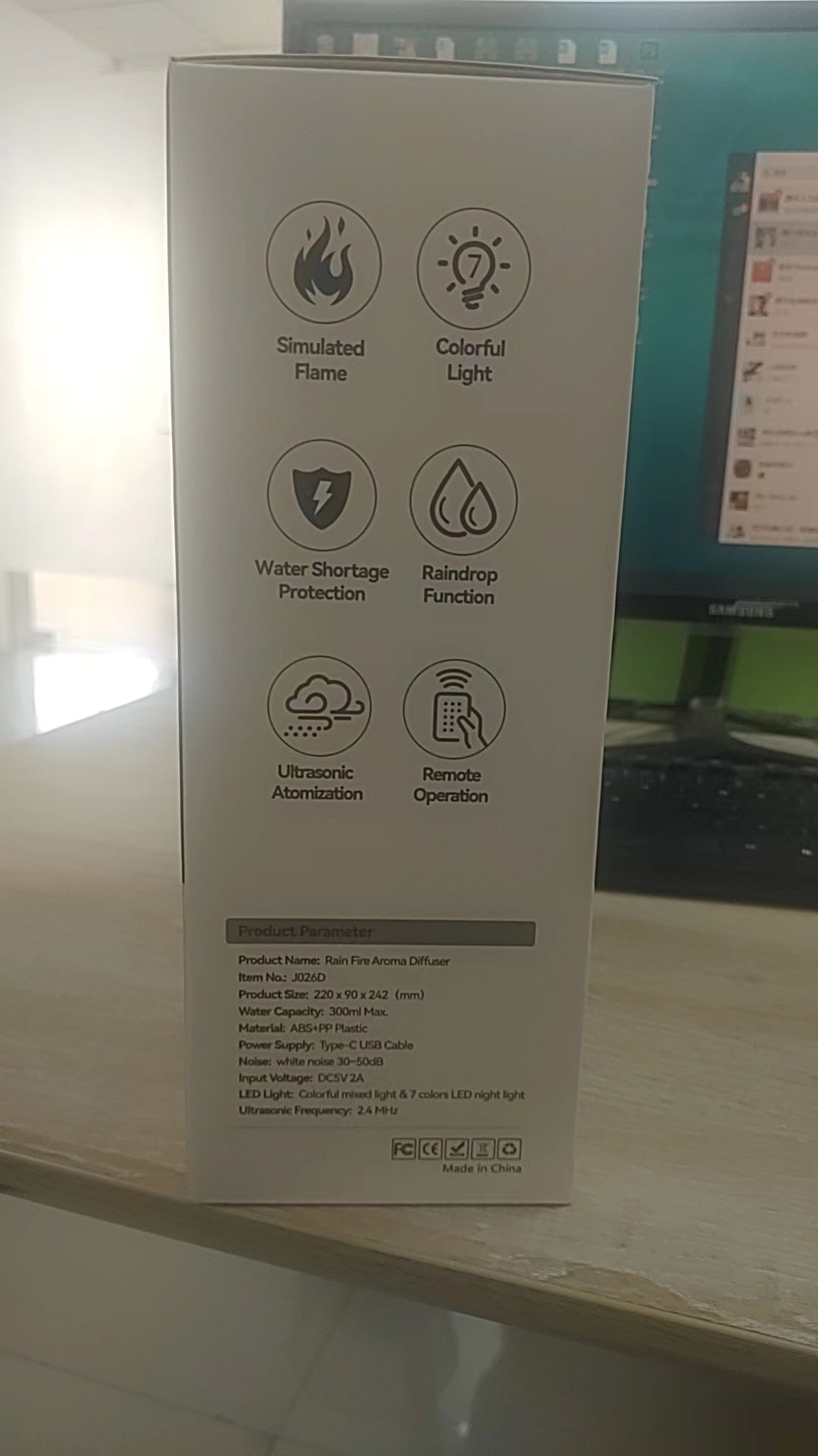 Aqua Mist Flame Diffuser & Humidifier